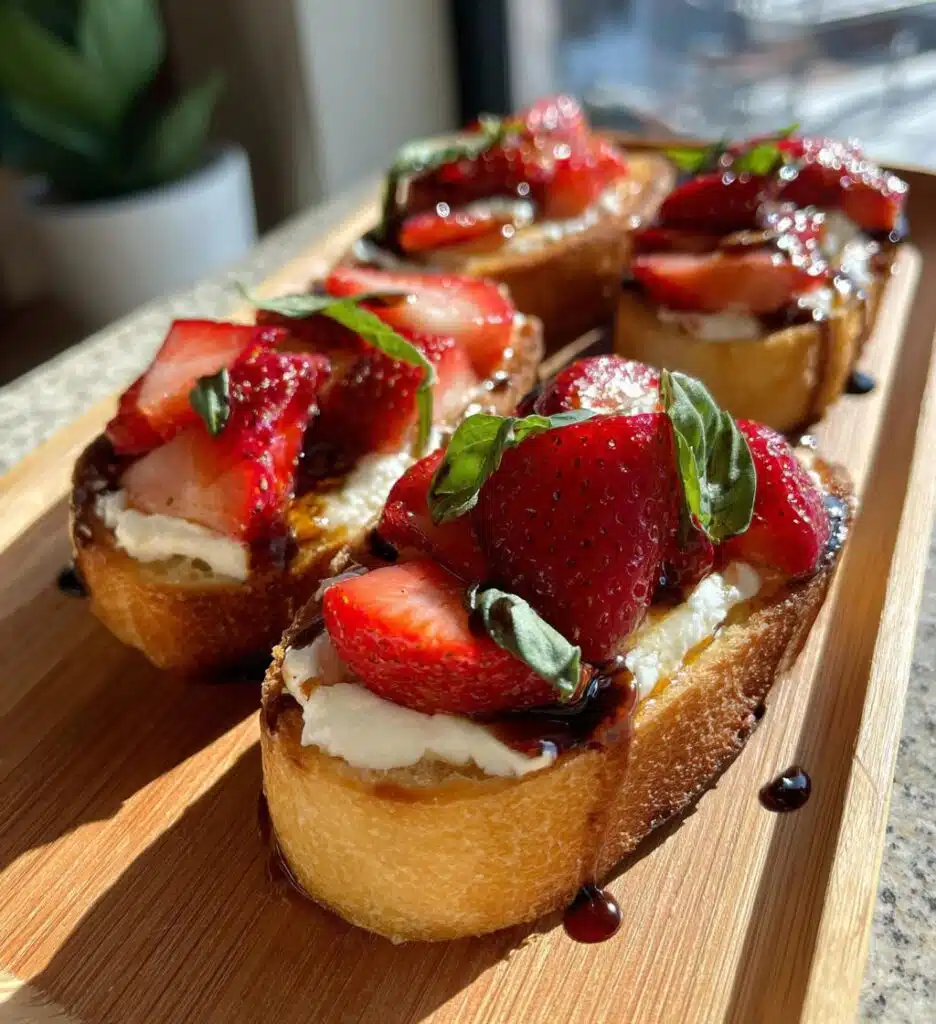strawberry goat cheese bruschetta