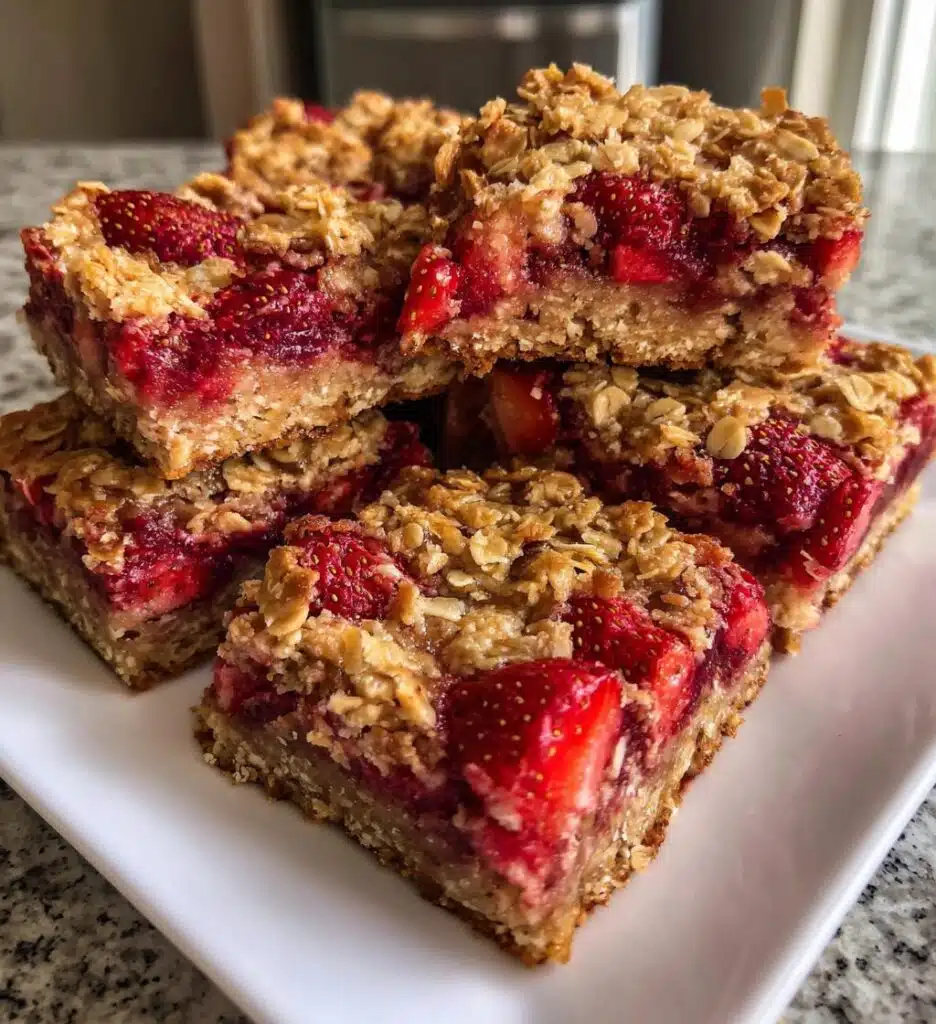 strawberry oat bars