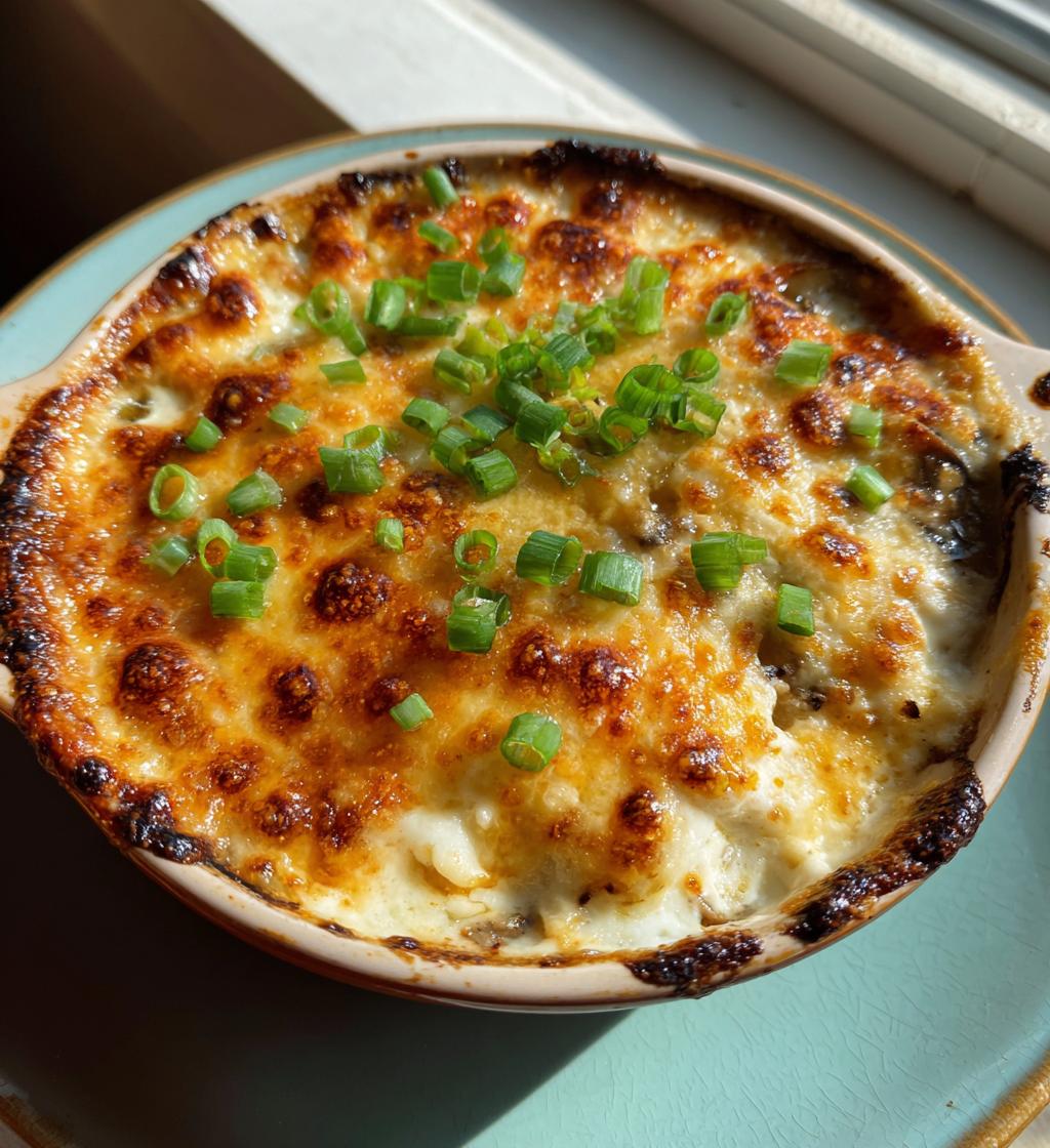 stuffed mushroom dip - detail 1