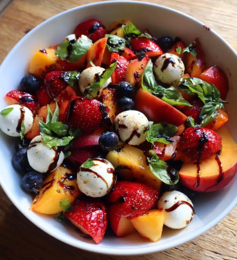 summer fruit caprese salad
