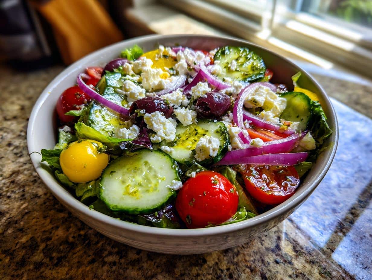 summer salad lemon herb vinaigrette - detail 1