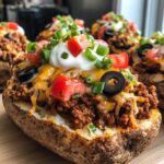 taco stuffed baked potatoes recipe