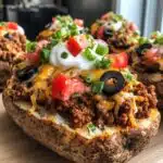 taco stuffed baked potatoes recipe