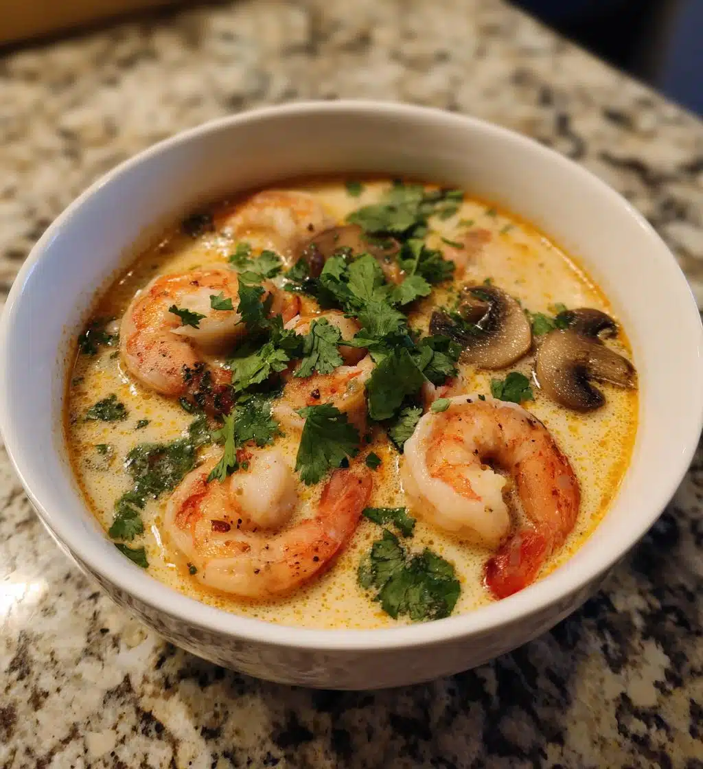 thai shrimp soup - detail 1