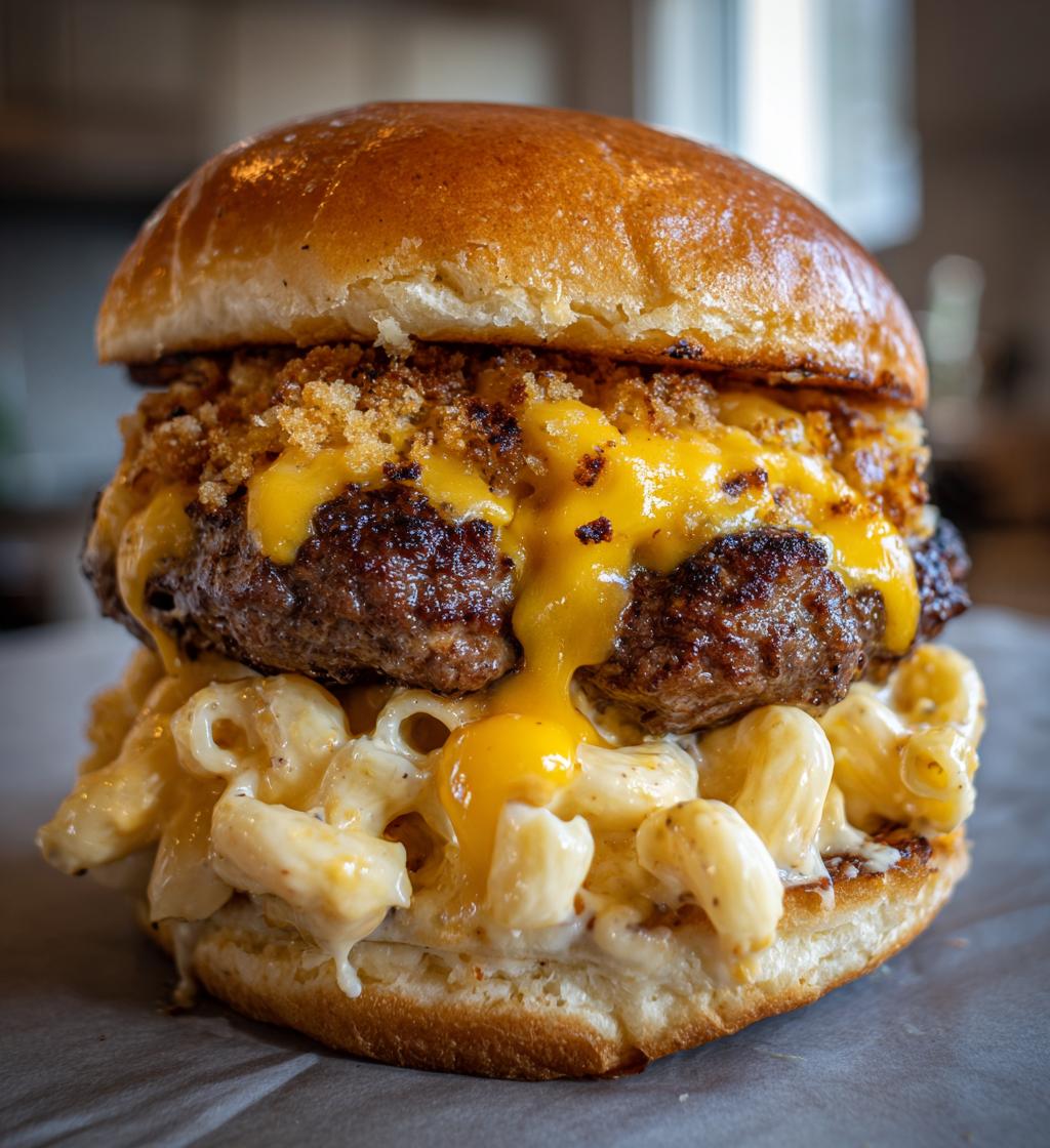 the beef mac n cheese burger - detail 1