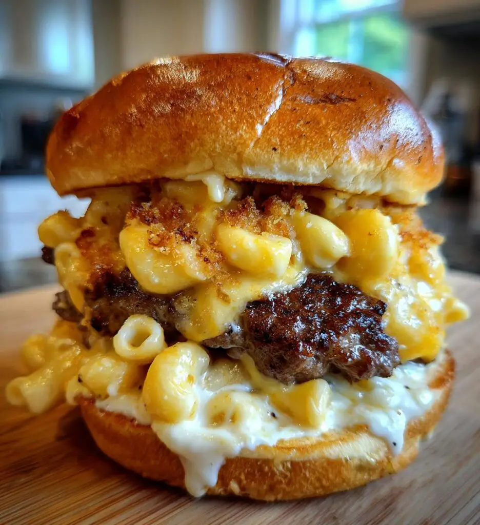 the beef mac n cheese burger