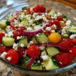 tomato cucumber feta salad