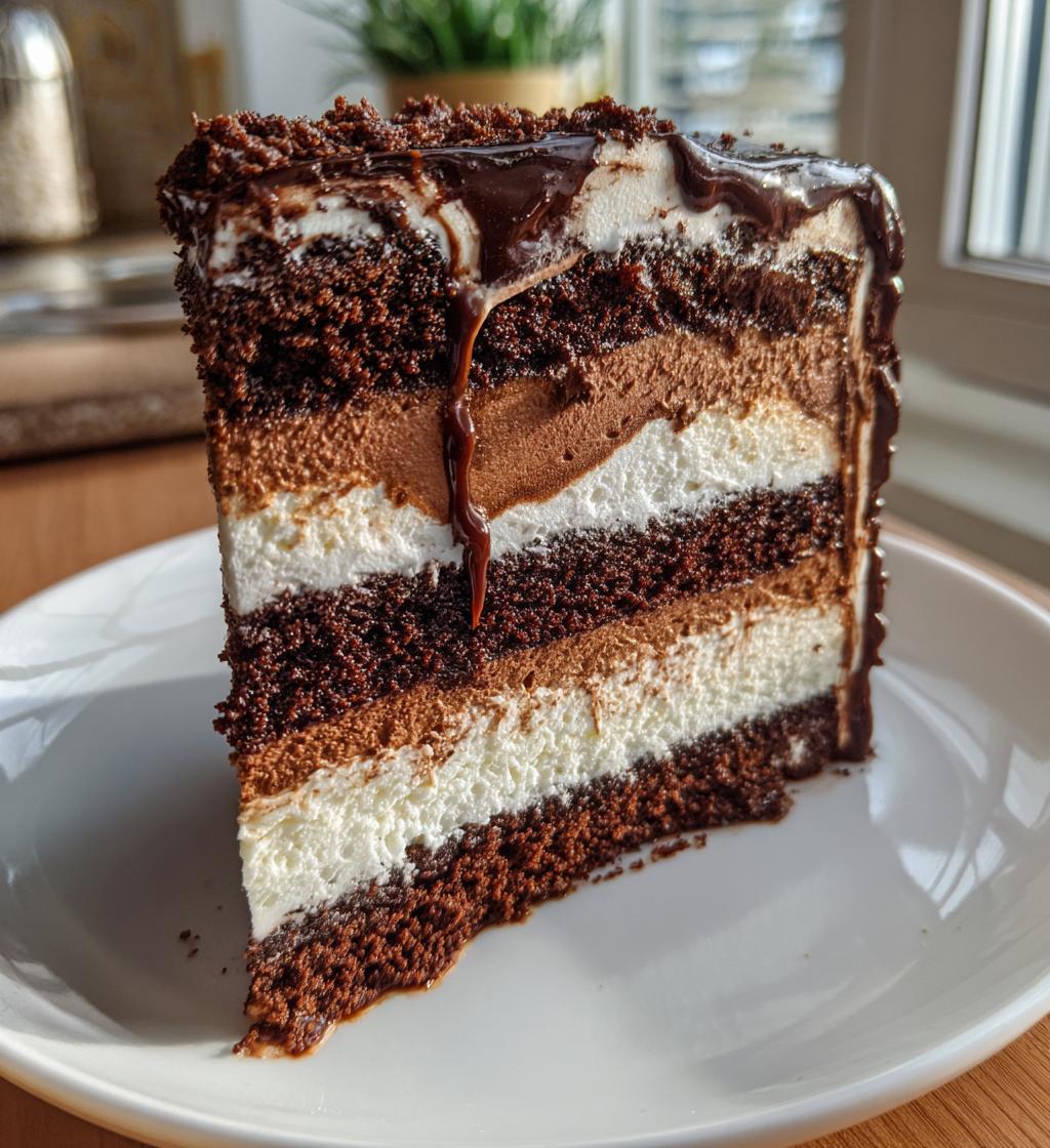 triple chocolate mousse cake