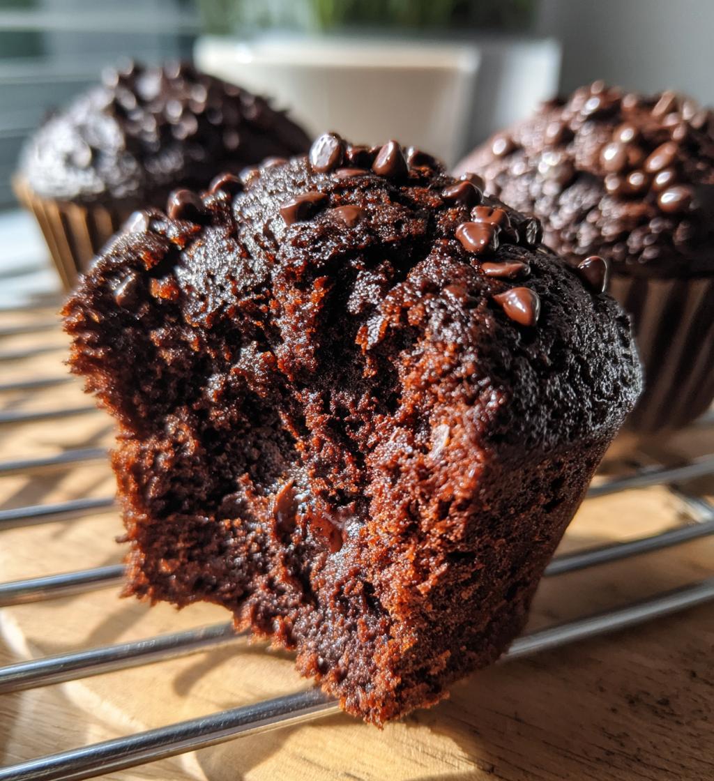 tuxedo chocolate chocolate chip muffins recipe - detail 1