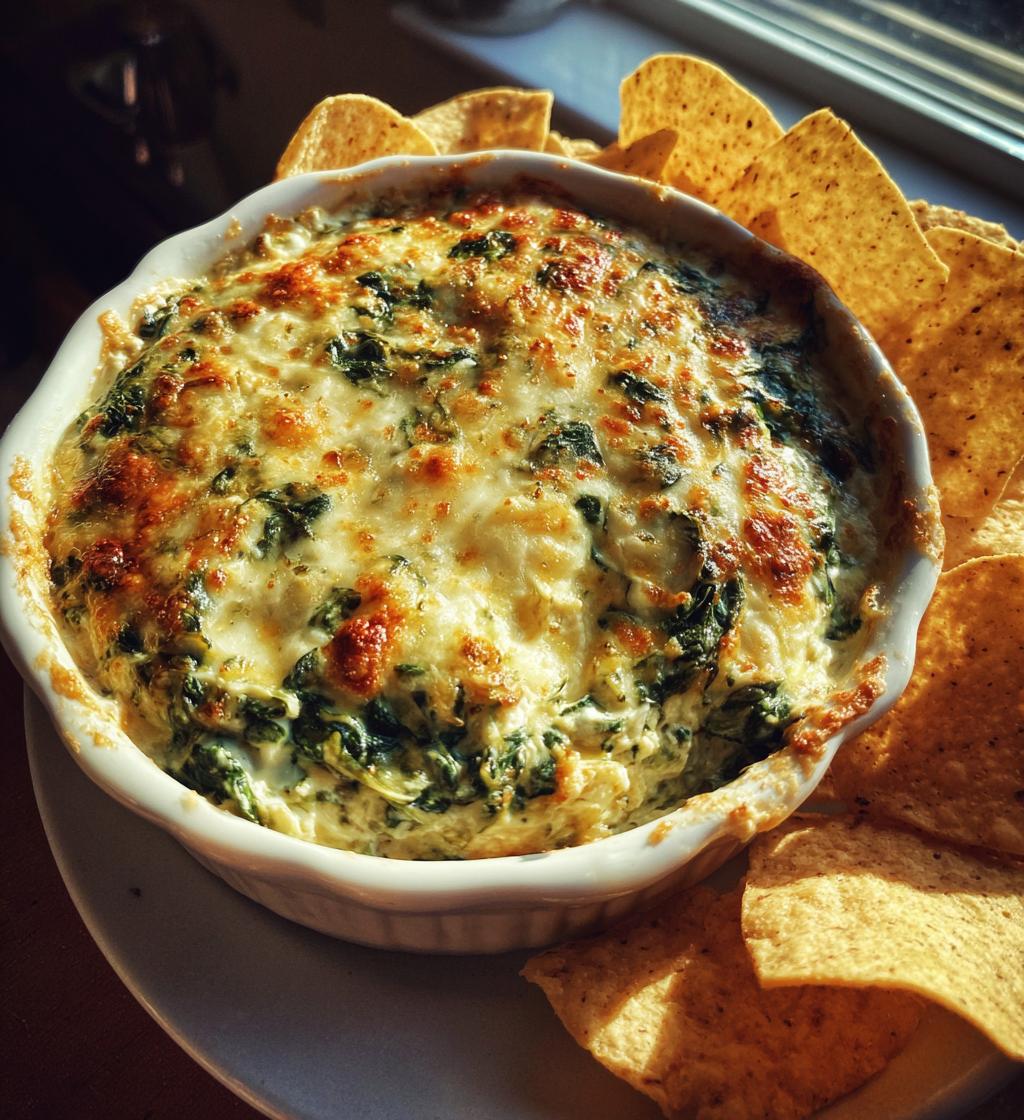 vegan spinach artichoke dip - detail 1