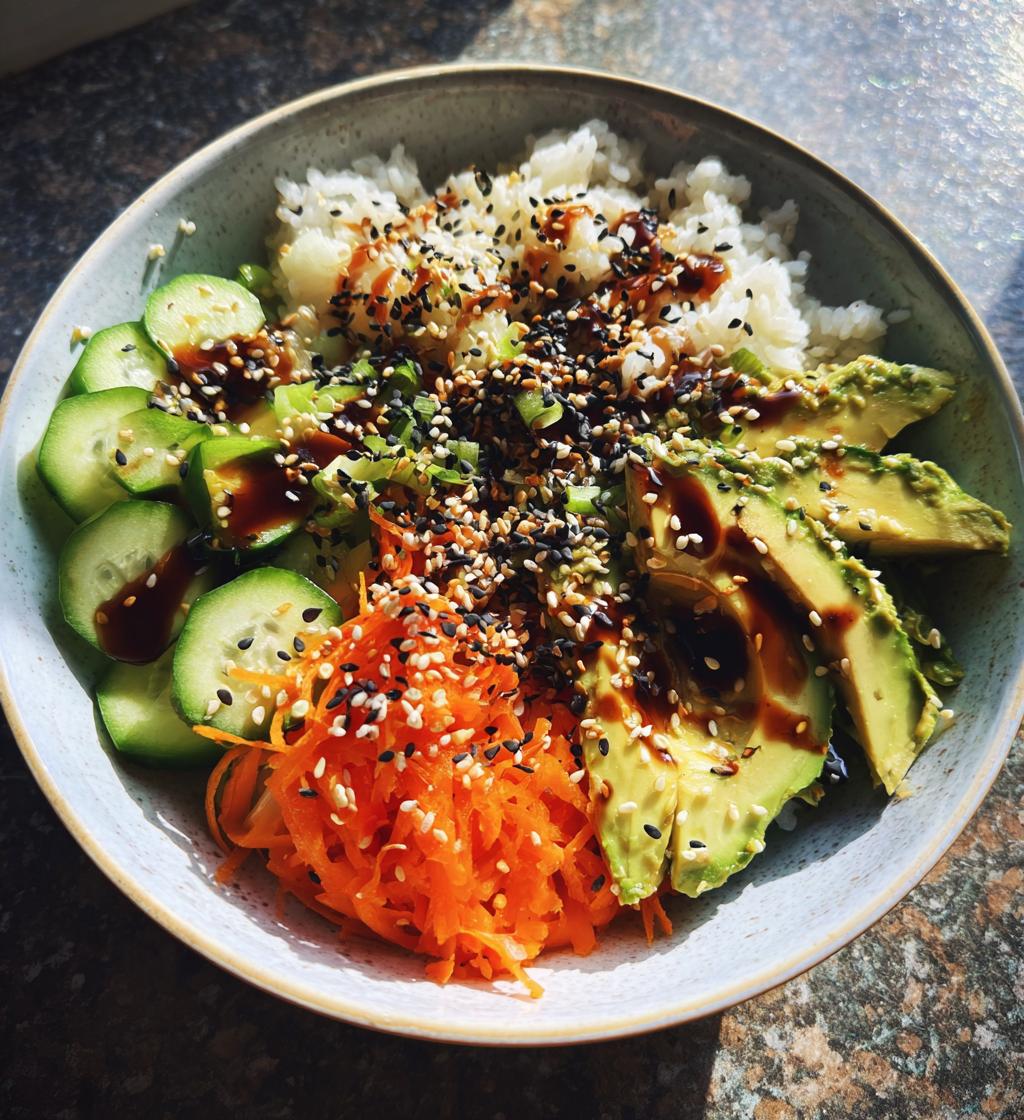 veggie sushi bowls easy recipe for healthy meal - detail 1