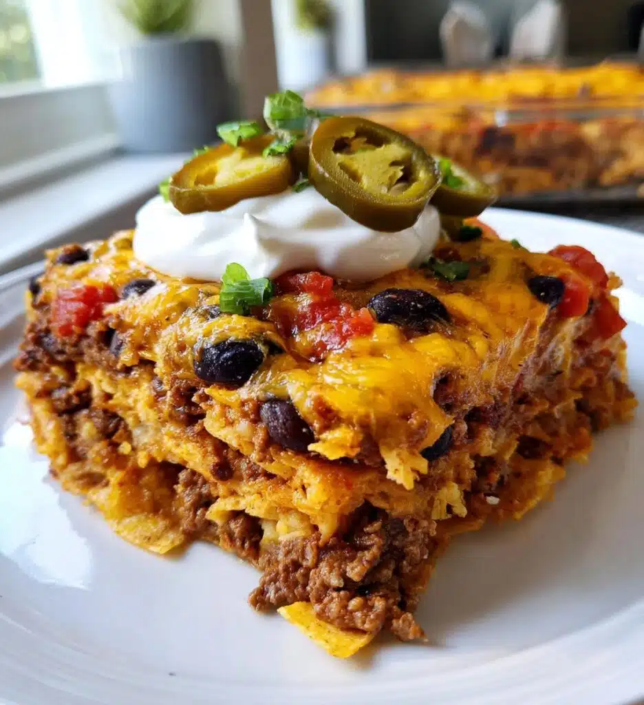 walking taco casserole