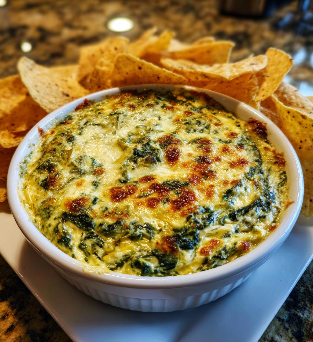 warm spinach artichoke dip - detail 1