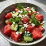 watermelon cucumber feta salad