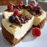 white chocolate ganache cheesecake