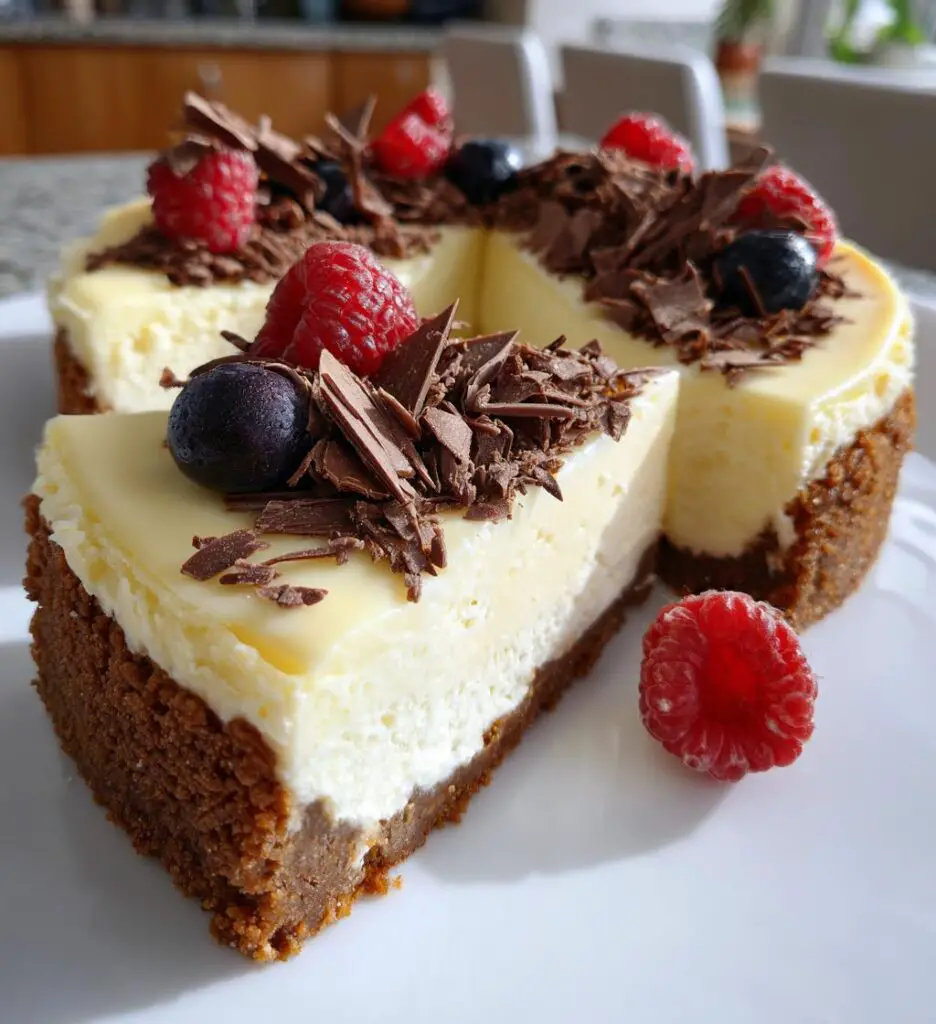 white chocolate ganache cheesecake