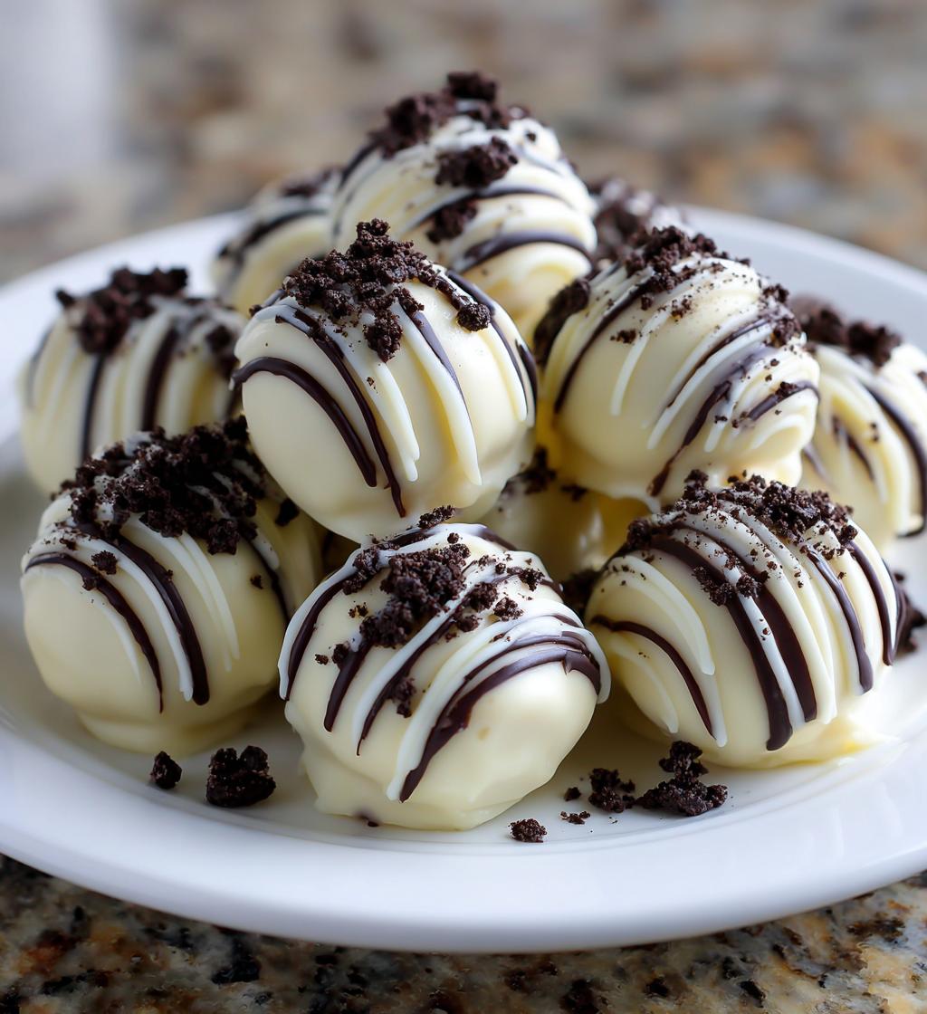 white chocolate mint oreo truffles without cream cheese - detail 1