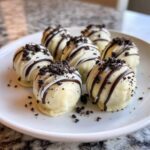 white chocolate mint oreo truffles without cream cheese