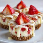 white chocolate strawberry cheesecake bites recipe