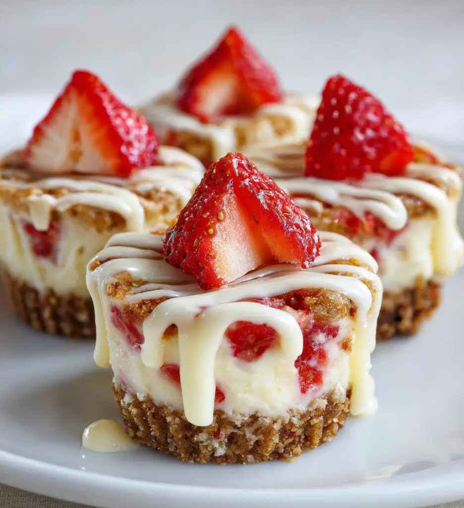 white chocolate strawberry cheesecake bites recipe