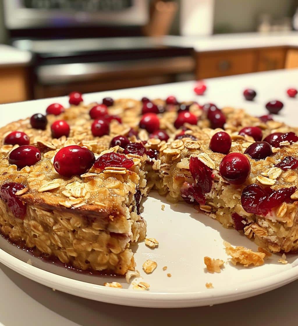 Baked Oatmeal with Cranberries