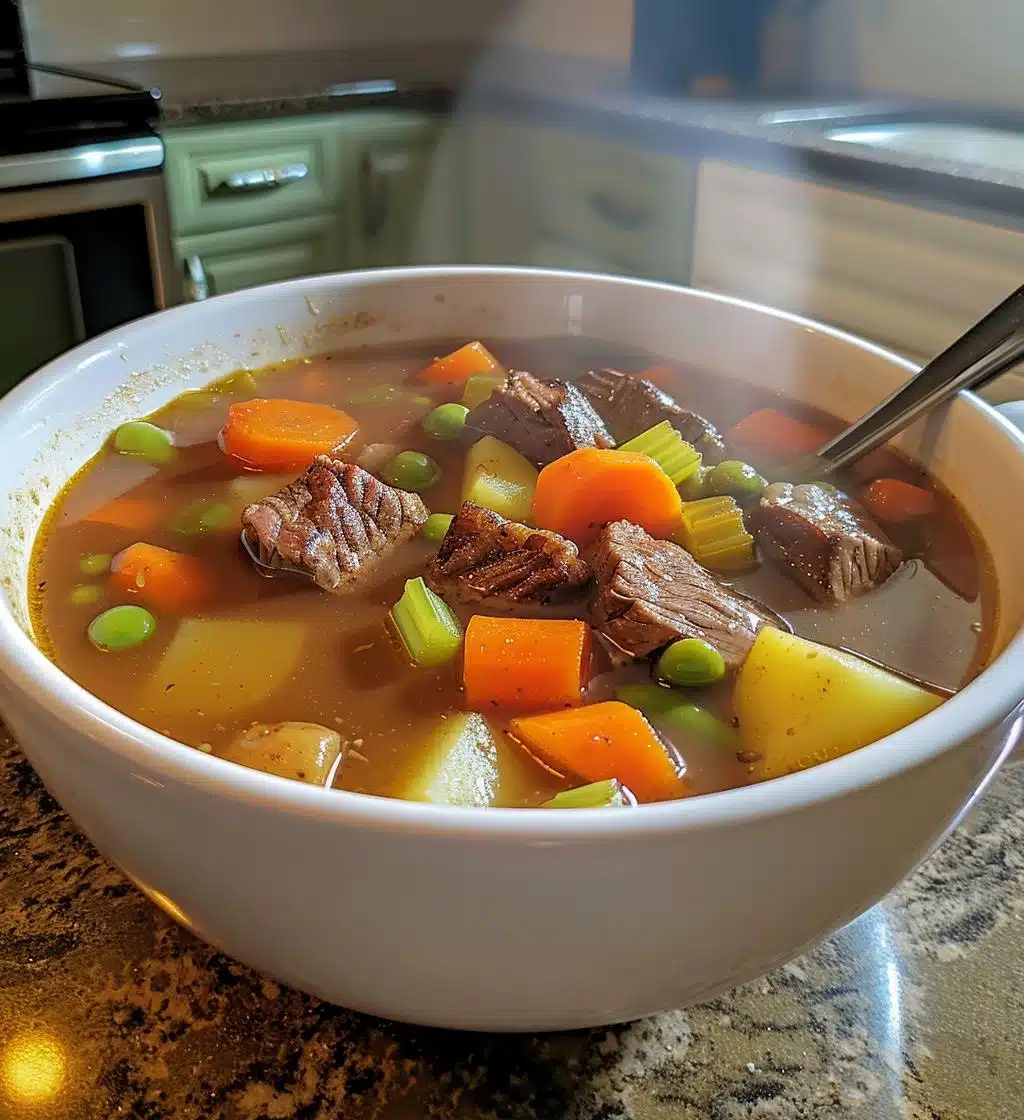 Beef & Vegetable Soup - detail 1