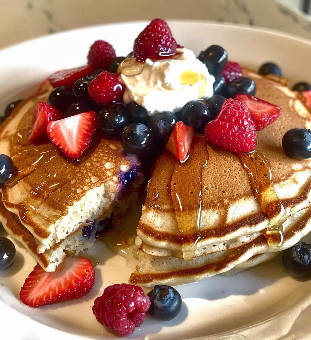 Berry Mascarpone Pancakes
