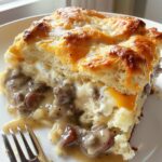 Biscuits & Gravy Breakfast Casserole