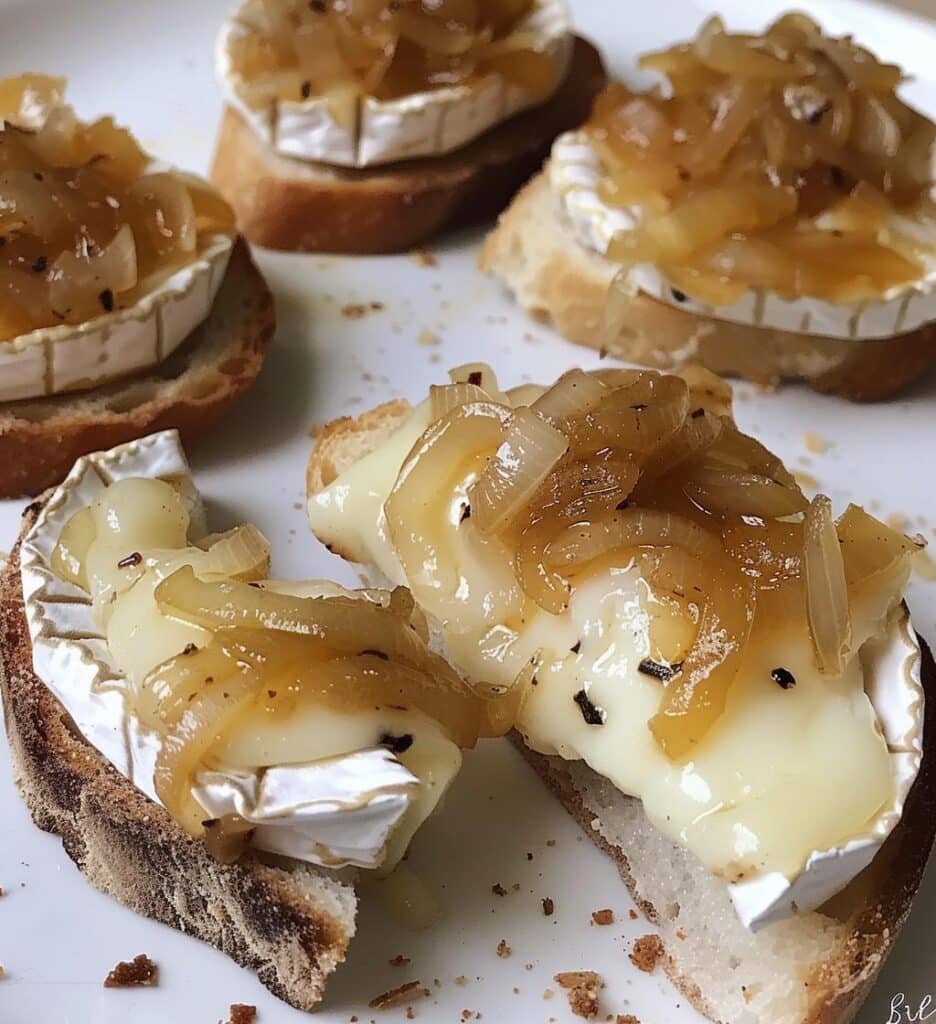 Brie & Caramelized Onion Crostini