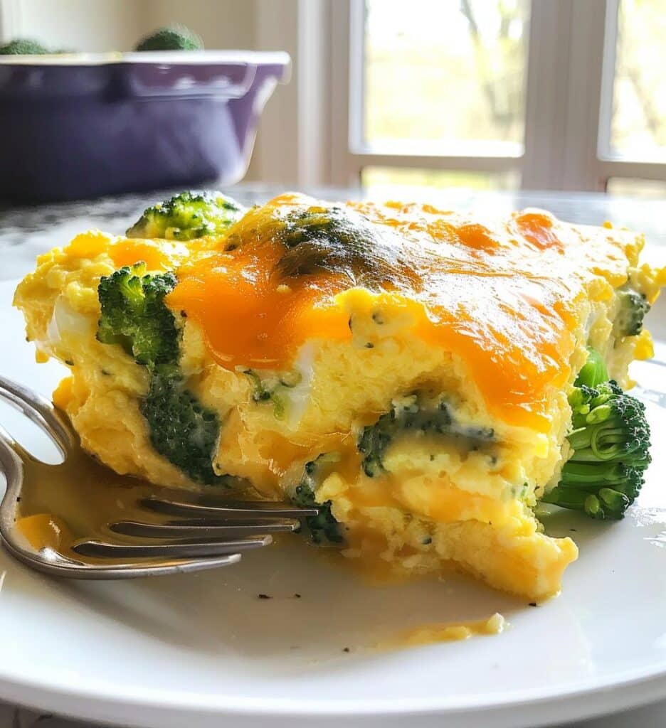 Broccoli Cheddar Egg Casserole