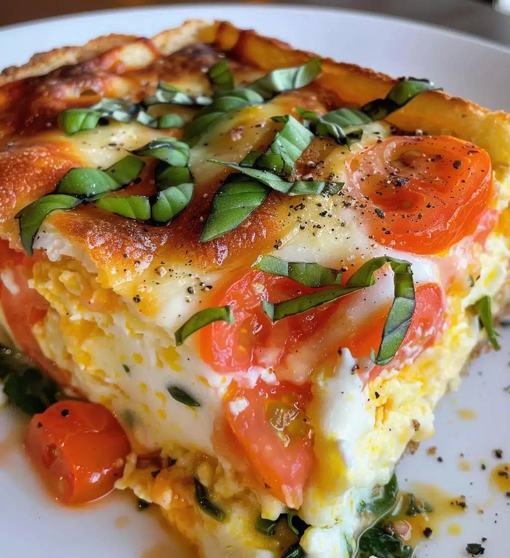 Caprese Breakfast Casserole (Tomato, Basil, Mozzarella) - detail 1