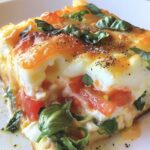 Caprese Breakfast Casserole (Tomato, Basil, Mozzarella)