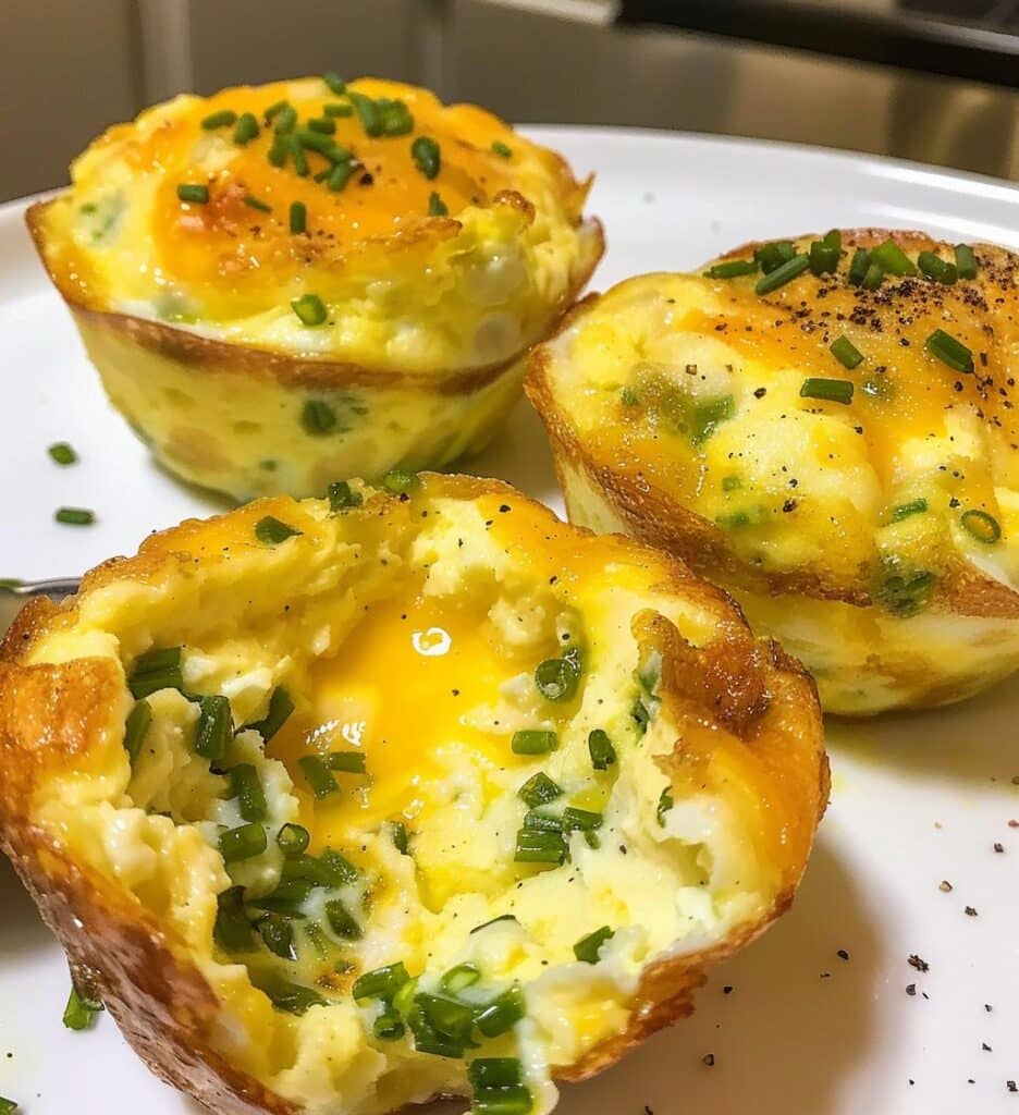 Cheddar Chive Scrambled Egg Cups