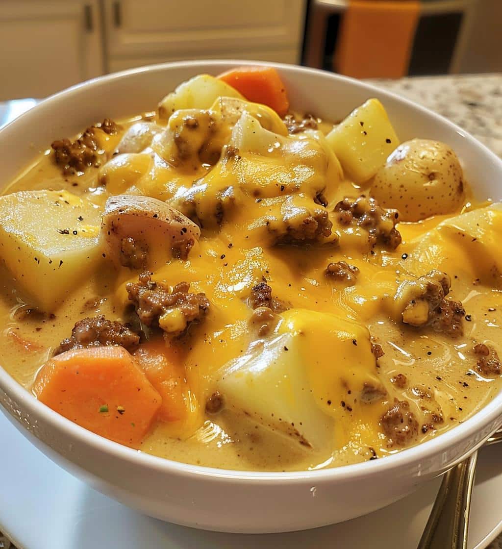 Cheeseburger Soup (beef only)