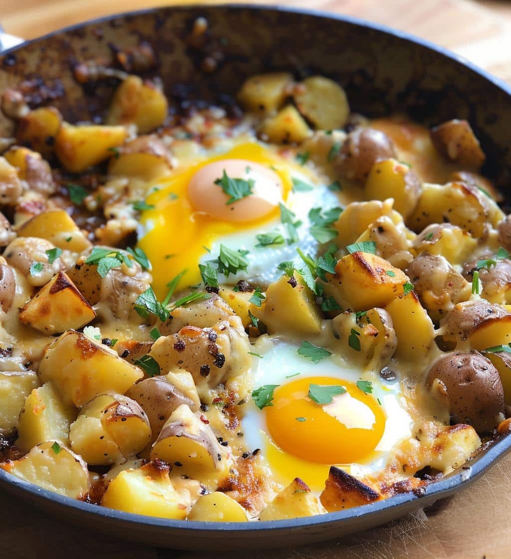 Cheesy Potato & Egg Skillet - detail 1