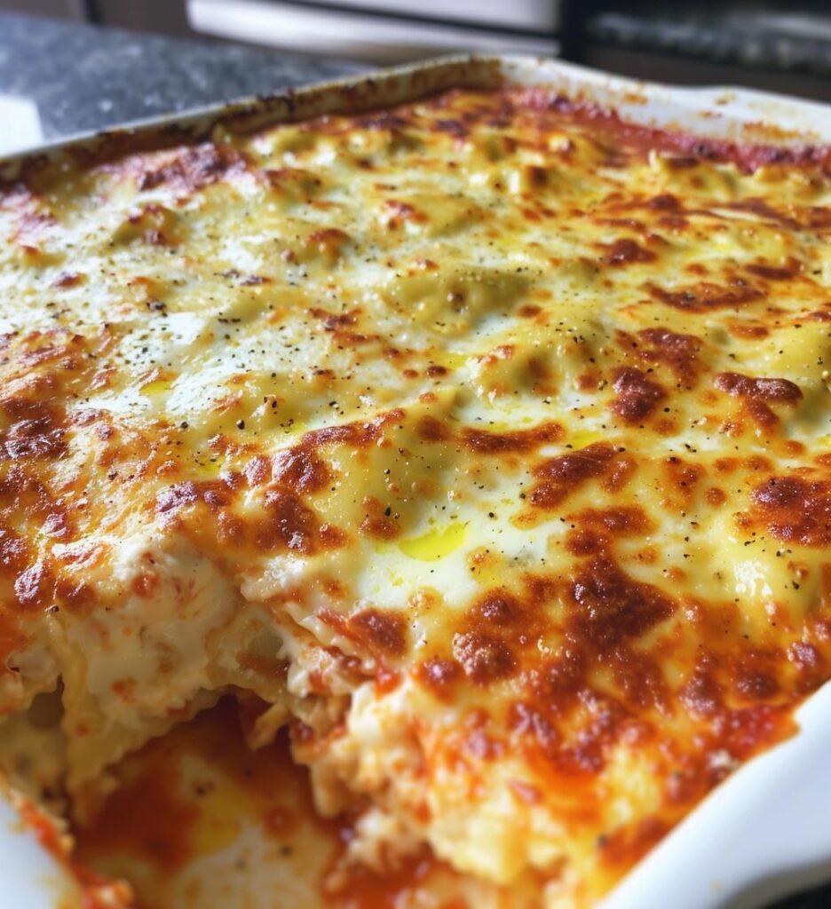 Cheesy Ravioli Bake