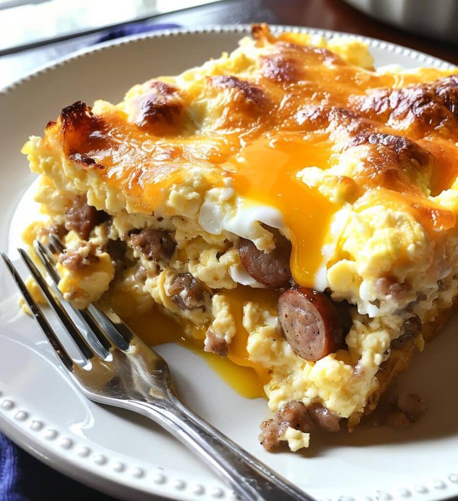 Cheesy Sausage & Egg Breakfast Casserole