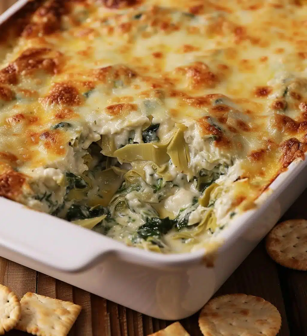 Cheesy Spinach Artichoke Bake
