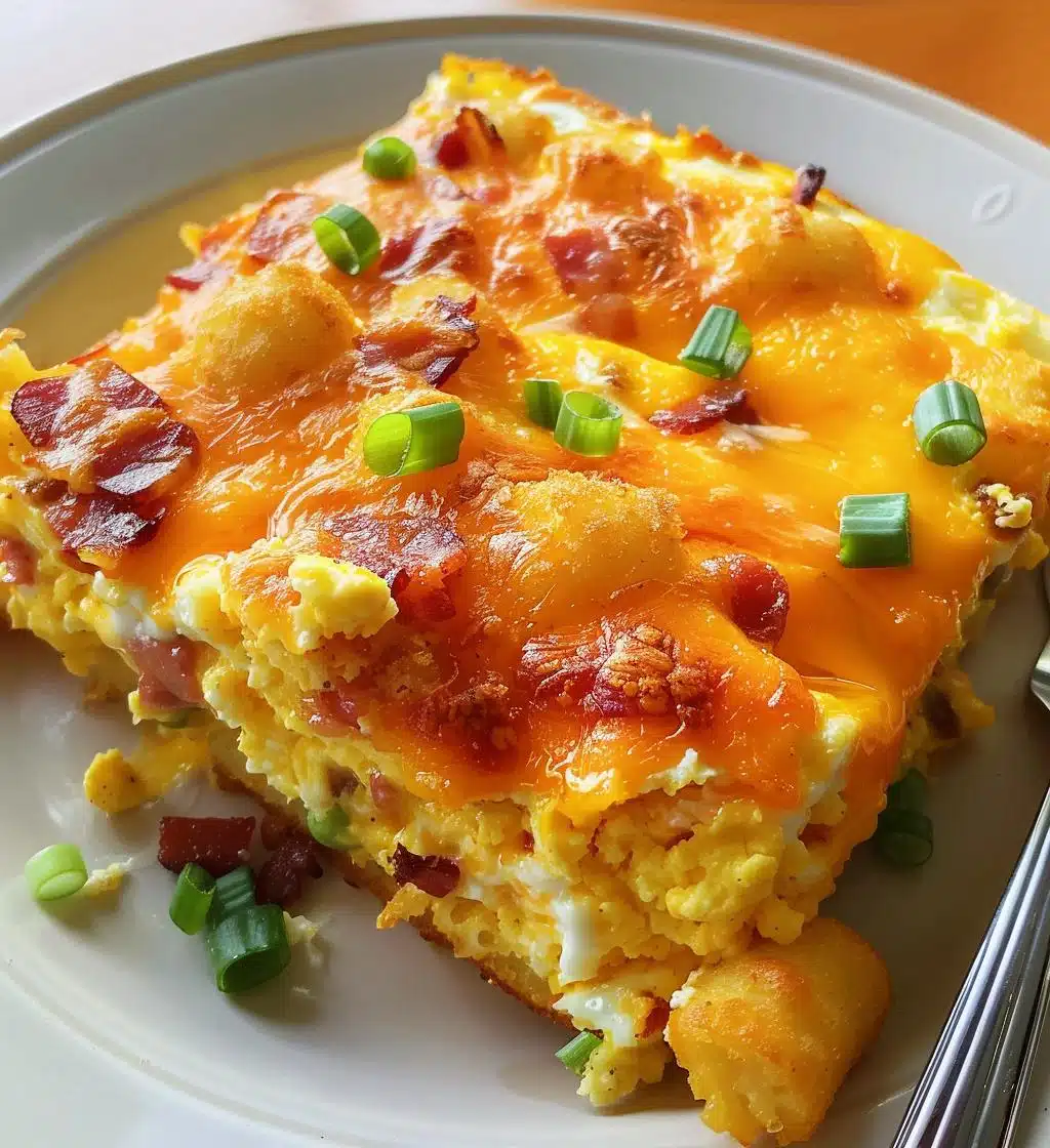 Cheesy Tater Tot Breakfast Casserole - detail 1