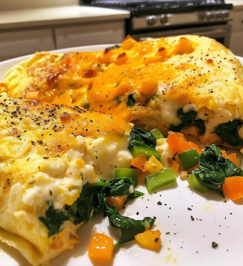 Cheesy Veggie Omelette Bake