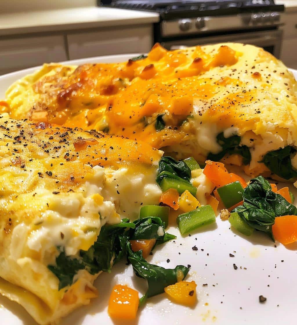 Cheesy Veggie Omelette Bake
