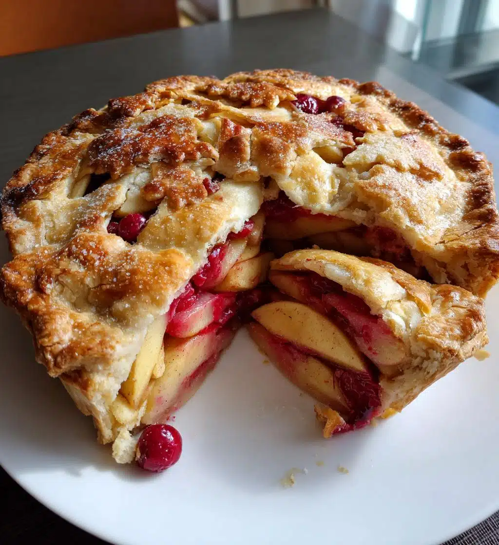 Christmas Apple Cranberry Pie - detail 1