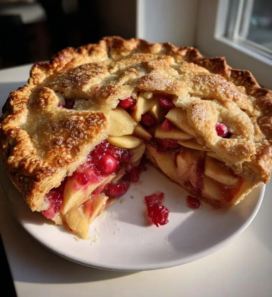 Christmas Apple Cranberry Pie