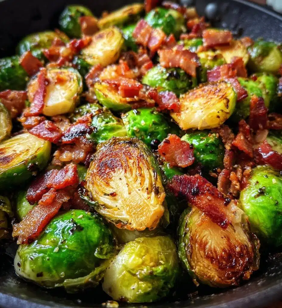 Christmas Brussels Sprouts with Bacon