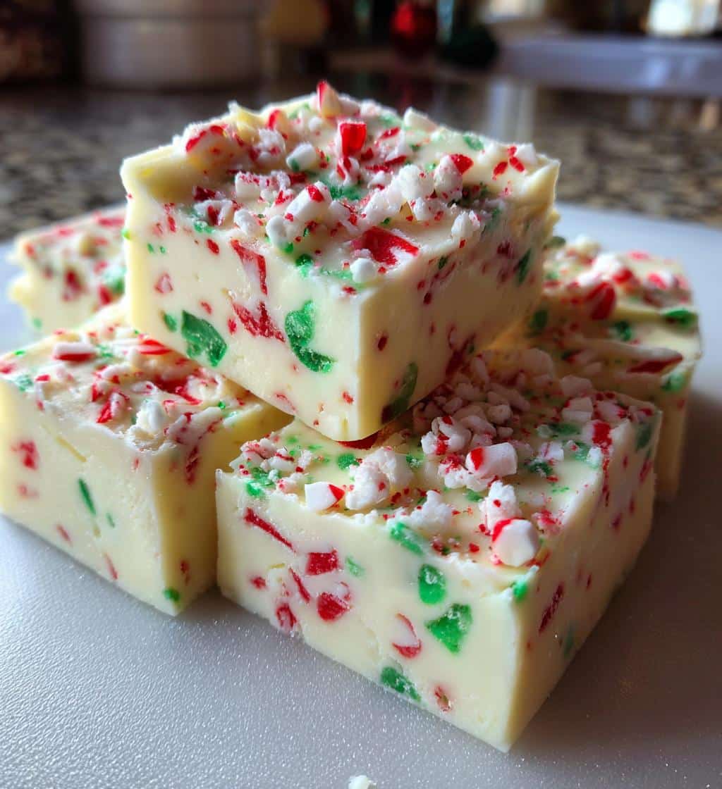 Christmas Candy Cane Fudge - detail 1