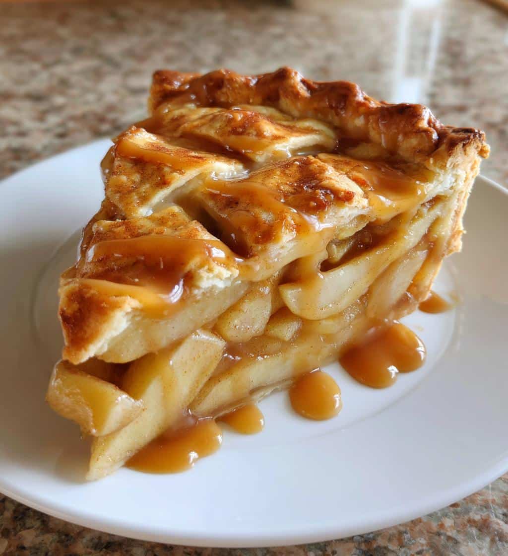 Christmas Caramel Apple Pie