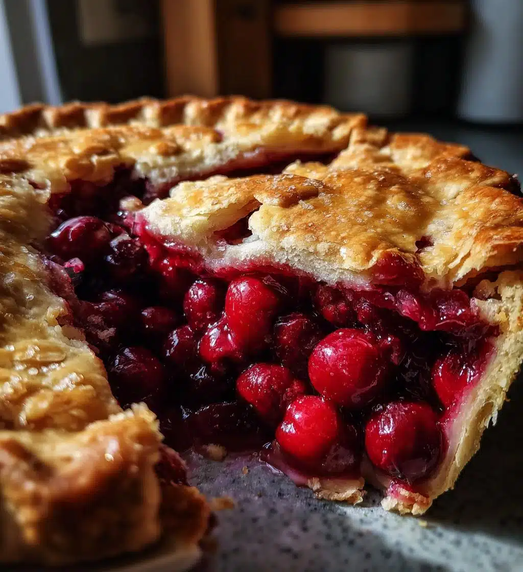 Christmas Cherry Almond Pie