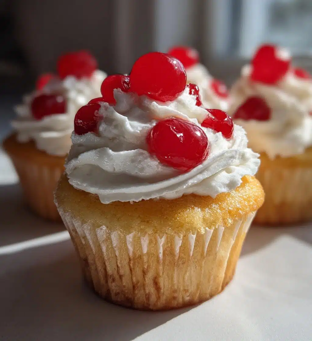 Christmas Cherry Vanilla Cupcakes - detail 1