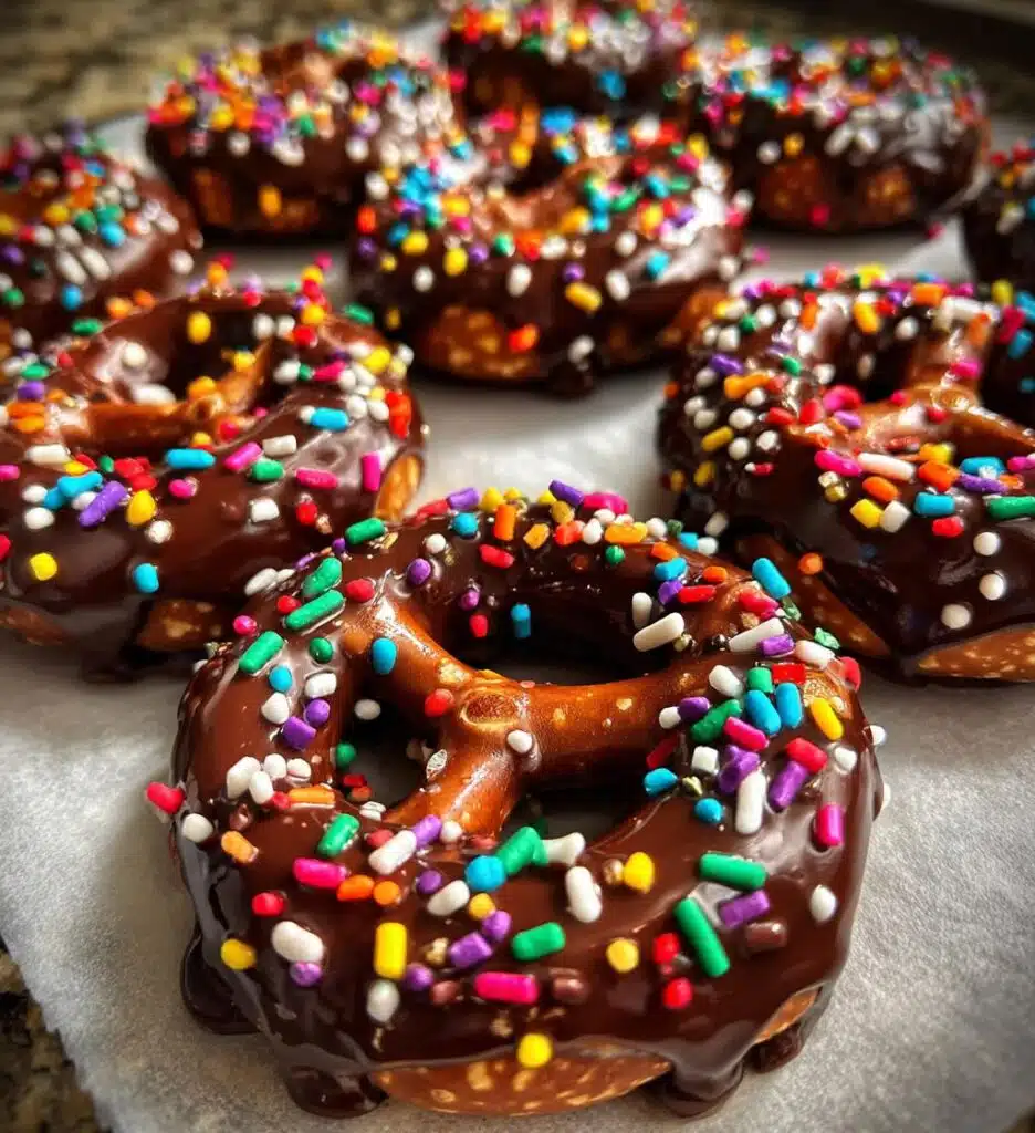 Christmas Chocolate Covered Pretzels