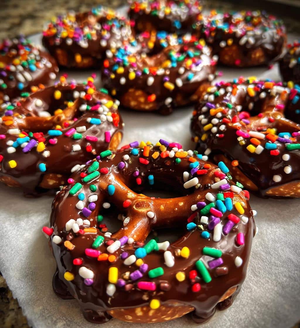 Christmas Chocolate Covered Pretzels